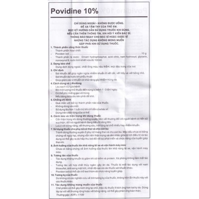 Dung dịch Povidine 10% Pharmedic sát khuẩn, ngăn ngừa nhiễm khuẩn