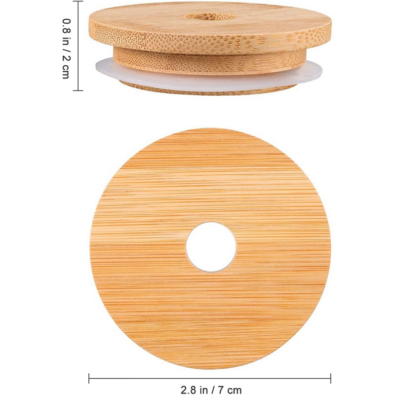 Bộ 16 Nắp Tre 70MM Có Thể Tái Sử Dụng Nhiều Lần