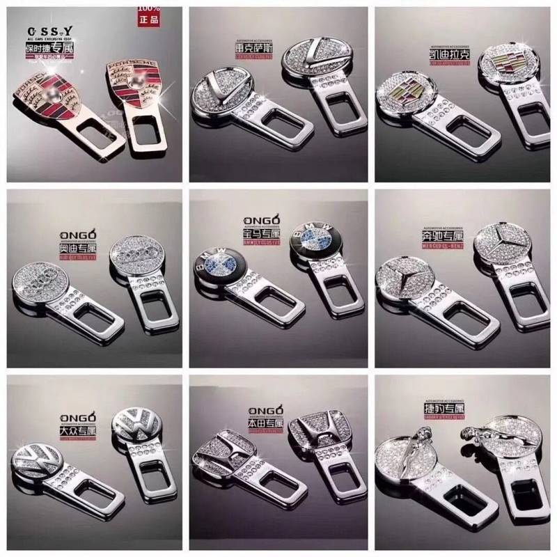 Chốt Khóa Dây Đai An Toàn Đính Kim Cương Giả Thời Trang Cho Xe Hơi