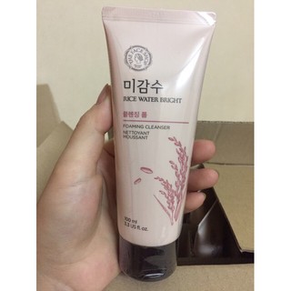 (aut 100%) sữa rửa mặt rice water Bright Cleansing Foam 100ml