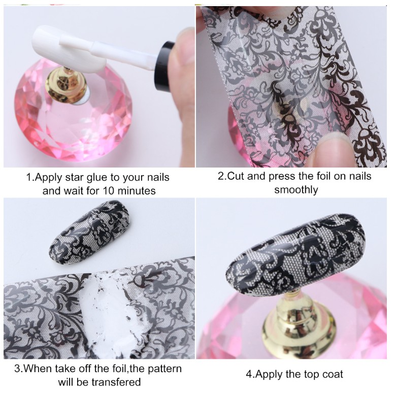 [Hàng mới về] Set 10 miếng dán móng trang trí họa tiết hoa đa dạng