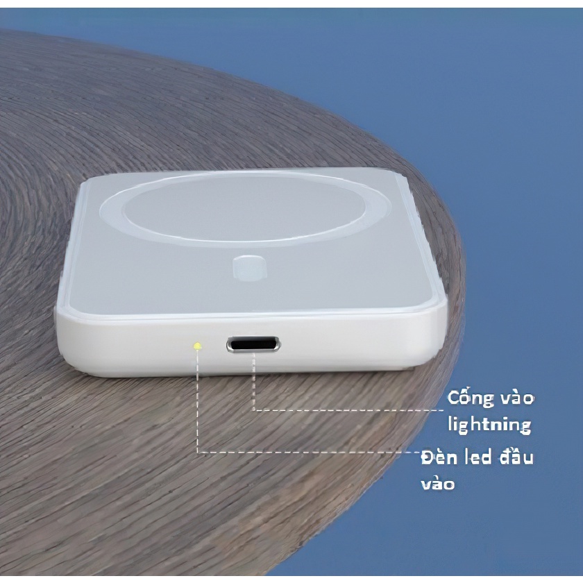 Sạc dự phòng không dây từ tính, Sạc dự phòng không dây sạc nhanh pin 5000/10000mah hỗ trợ cho Iphone12/13-17.kerhy