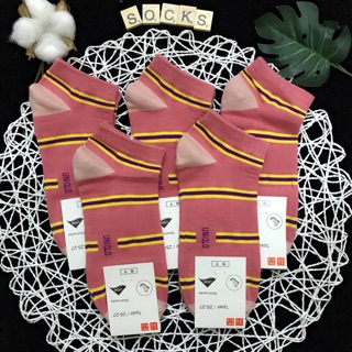 Sét 5 đôi Tất/Vớ nữ kẻ sọc cổ ngắn chất cotton