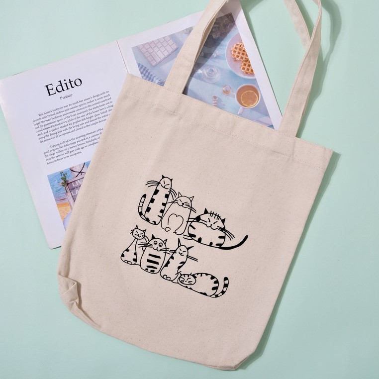 [Mã WAMT2405 giảm 10K đơn 0K] Túi tote vải canvas mềm in hình hoạ tiết | BigBuy360 - bigbuy360.vn