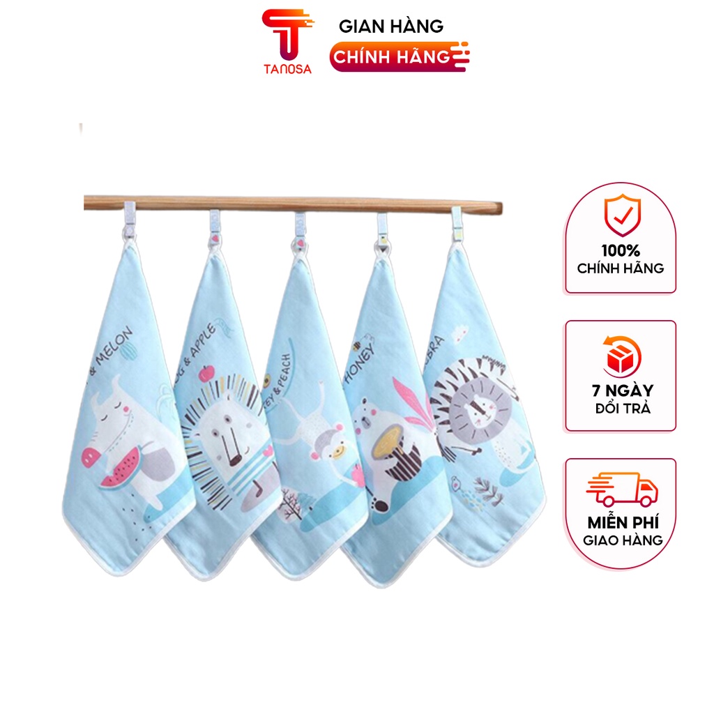 Khăn mặt xô 6 lớp TANOSA KIDS siêu mềm siêu thấm cho bé hàng cao cấp