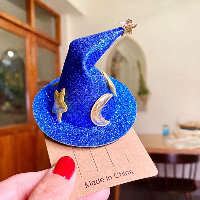 Kẹp Tóc Hình Nón Phù Thủy Hóa Trang Halloween