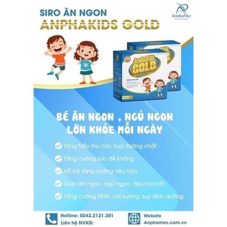 Tăng đề kháng cho bé ANPHAKIDS GOLD VIỆN HÀN LÂM CHÍNH HÃNG giúp bé ăn ngon, ngủ ngon,tăng hấp thu.