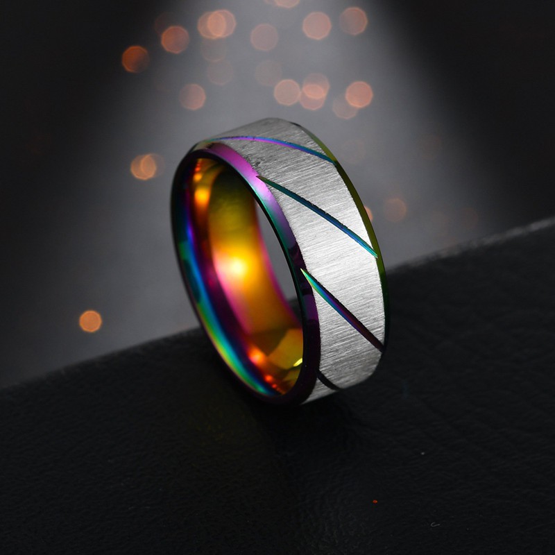 Nhẫn thép Titan mặt đánh bóng gương cảm hứng thời trang nam tính