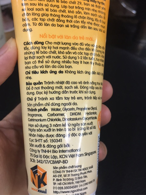 Kem làm sạch tế bào chết