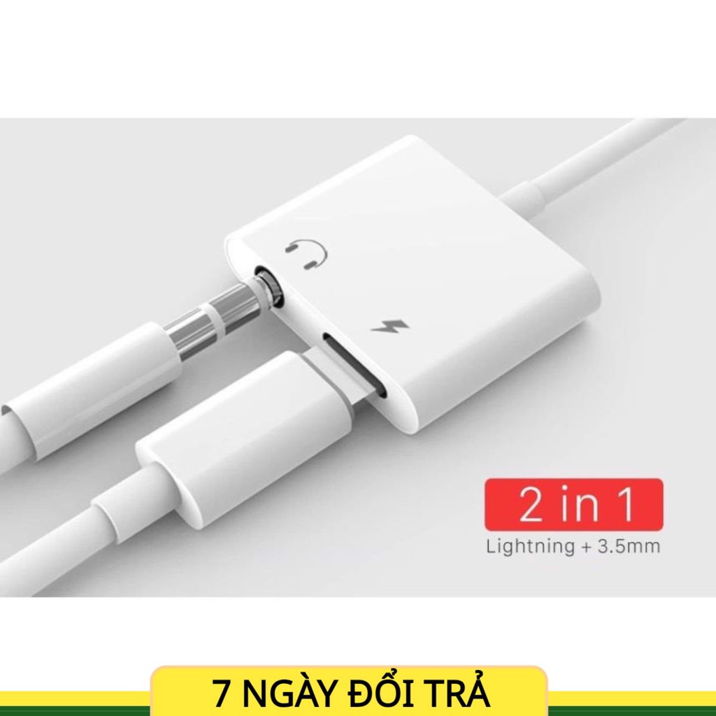 Jack chuyển đổi tai nghe iphone 2 đầu vừa nghe vừa sạc Có Kết Nối Bluetooth kết nối nhanh SẢN PHẨM CHÍNH HÃNG BH 1 NĂM