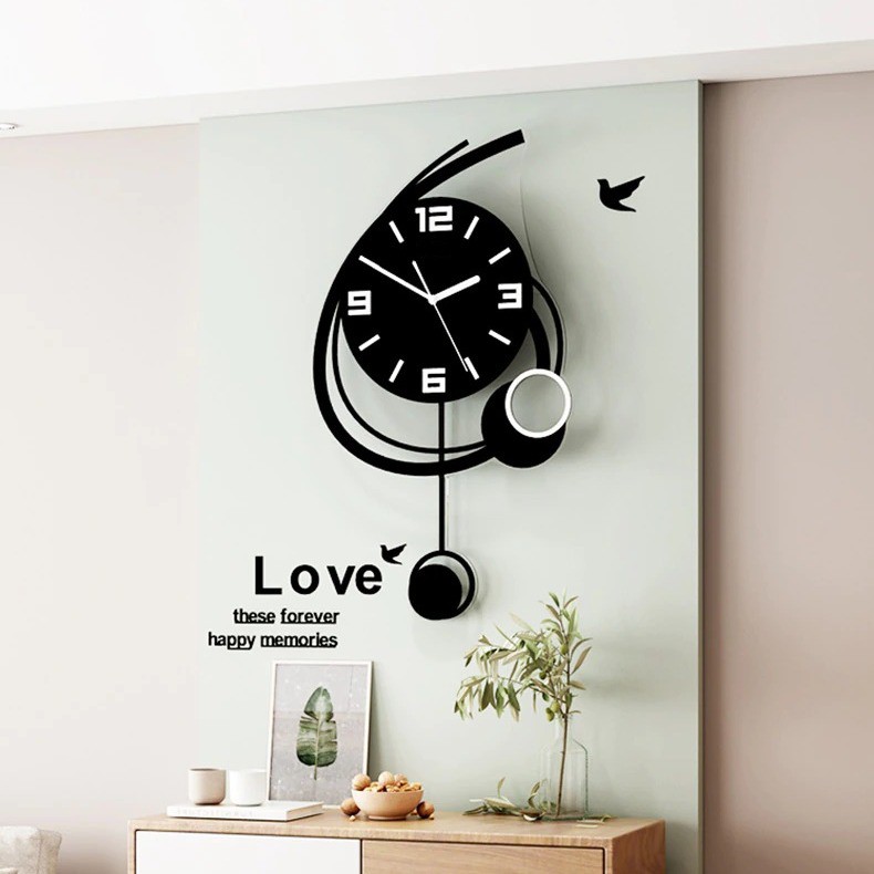 Đồng hồ treo tường quả lắc CL042 🕘🕘🕘 - Sang trọng & Hiện Đại - Kích thước: 30x52, 40x72 cm