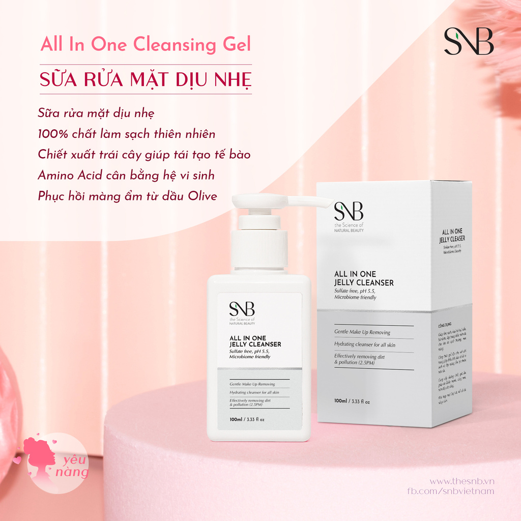 SỮA RỬA MẶT DỊU NHẸ ALL IN ONE JELLY CLEANSER 100ML