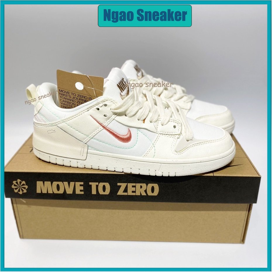 Giày SB Dunk Low Disrupt 2 Pale Ivory màu kem - Bản cao cấp Fullbox và phụ kiện