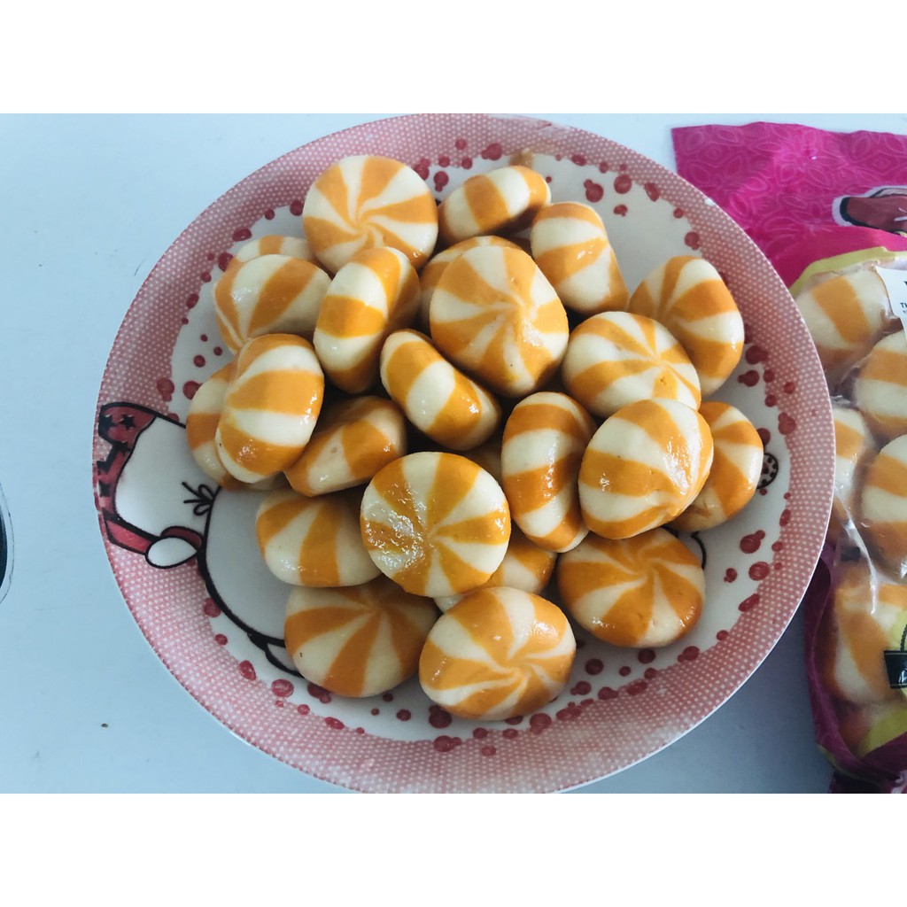 viên thả lẩu bánh bao nhân trứng lacusina gói 500g (màu cam)