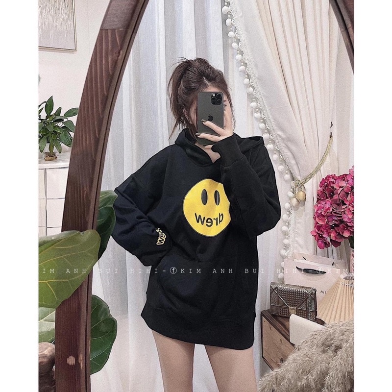 Áo Hodies Nỉ Mũ Drew Mặt Cười