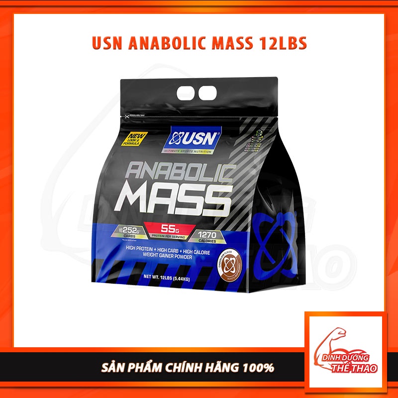 USN ANABOLIC MASS 12LBS Sữa Dinh Dưỡng Tăng Cân Tăng Cơ Cho Người Gầy