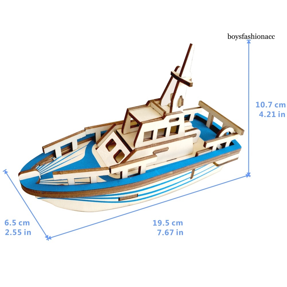 Set 2 Mô Hình Tàu Chiến 3d Bằng Gỗ Cho Bé