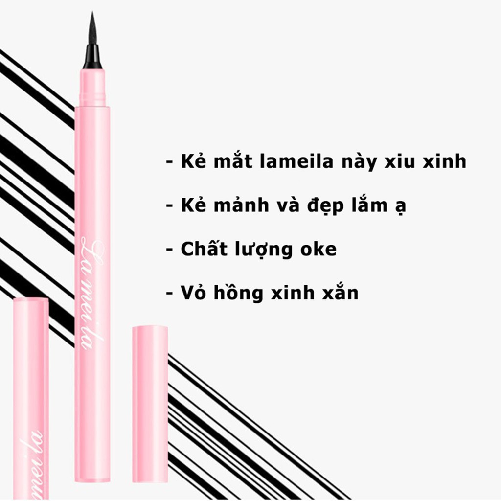 Combo 3 món Bút Kẻ Mắt Lameila - Chổi chải mi - Mascara siêu mảnh tơi mi lameila cao cấp | BigBuy360 - bigbuy360.vn