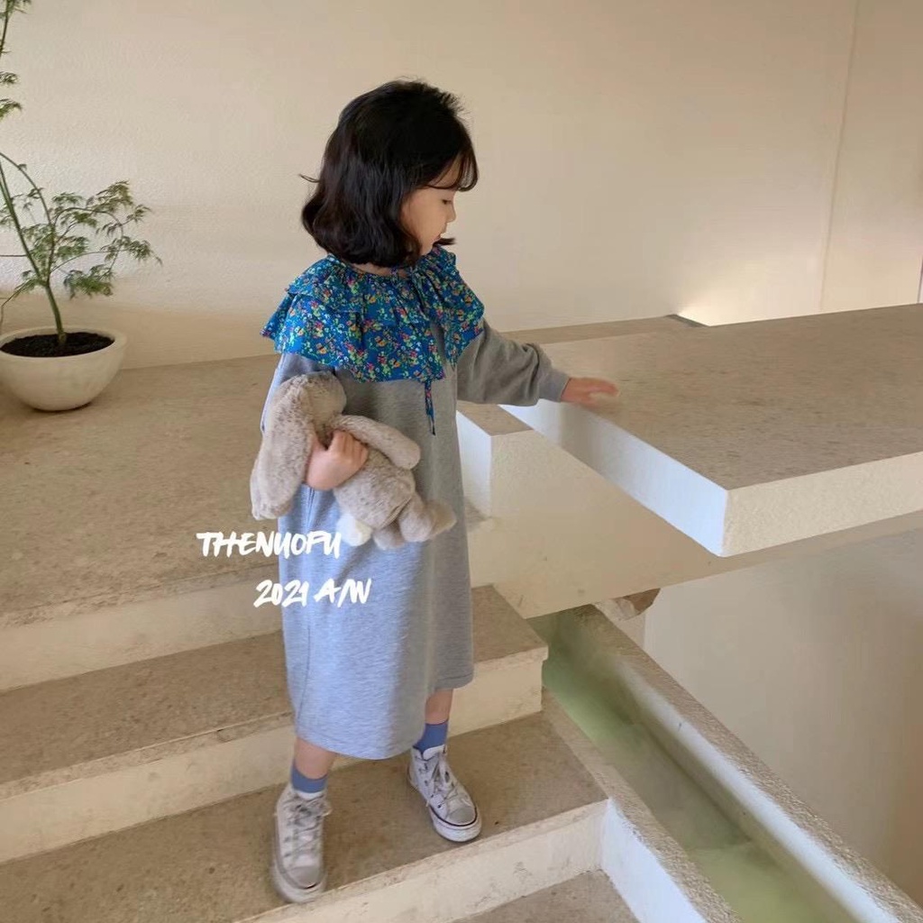 Đầm Len Phong Cách Hàn Quốc Thời Trang Mùa Thu Cho Bé Gái