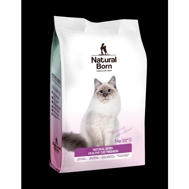 Hạt Natural Born cho mèo thơm ngon tiết kiệm, giúp mèo nhanh béo khỏe Gói 1kg