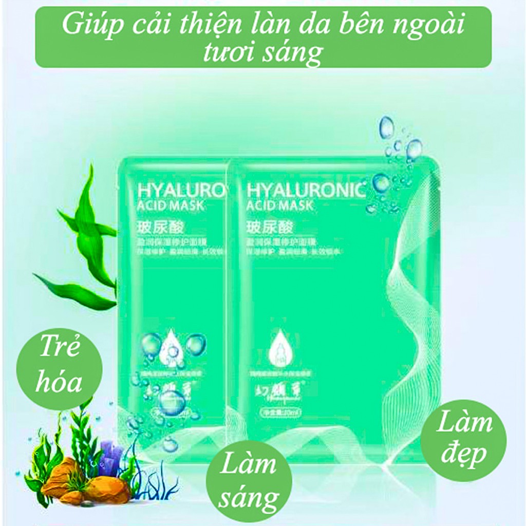 Mặt Nạ Acid Mask MN04 HYALURONIC ACID FACIAL MASK Dưỡng Ẩm Trắng Da Giúp Kiềm Dầu và Mụn 25g/miếng