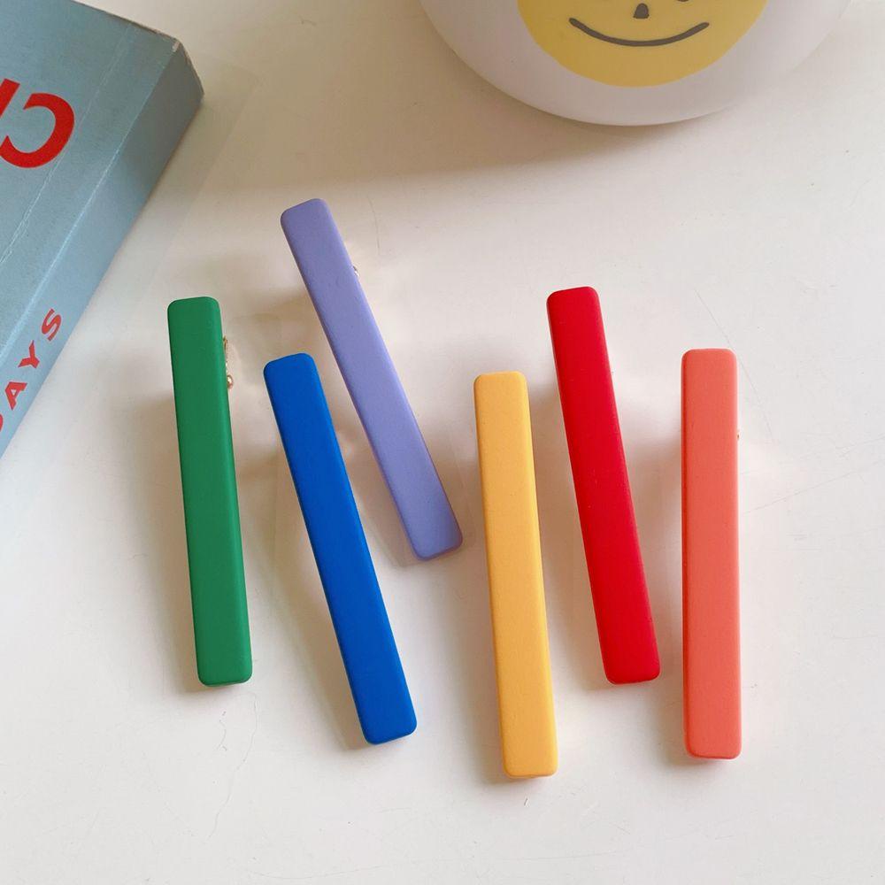 VANES1 Kẹp Tóc Màu Sắc Cầu Vồng Ngọt Ngào Phong Cách Hàn Quốc