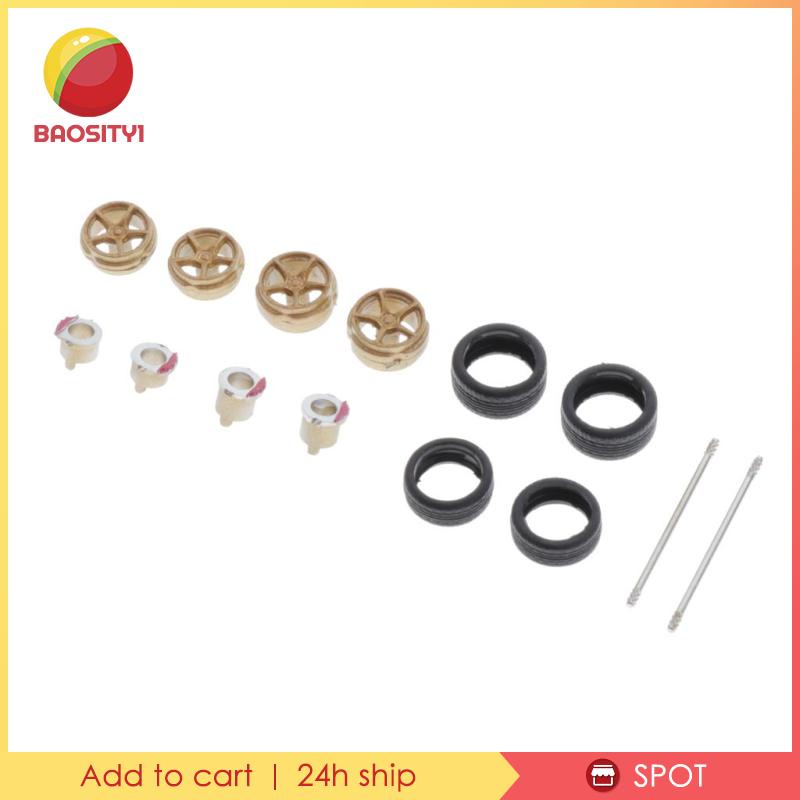 Bộ 4 Bánh Xe Cao Su Tỉ Lệ 1:64 Cho Tomica Hotwheels