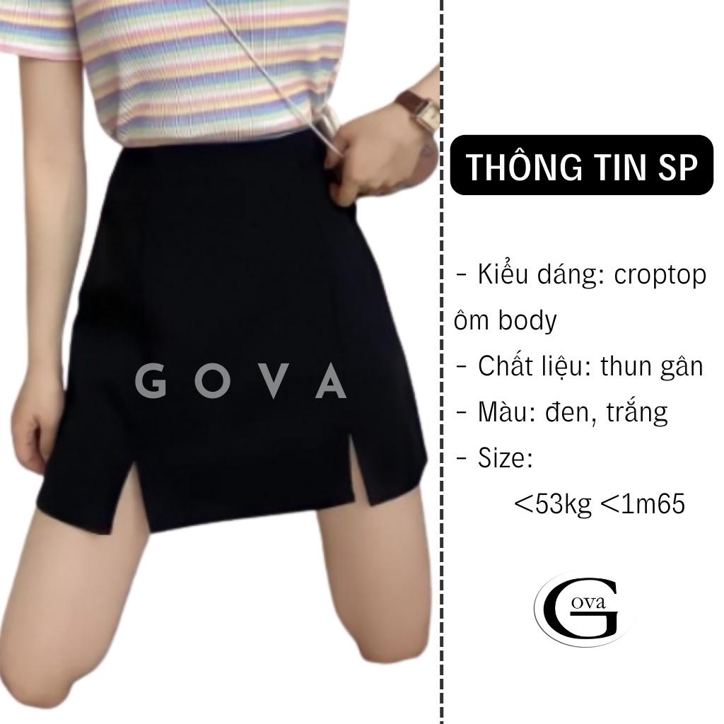 Chân Váy CHỮ A XẺ 2 BÊN Lưng Cạp Cao Có Lót Trong Kiểu Thời Trang Nữ Cao cấp GOVA