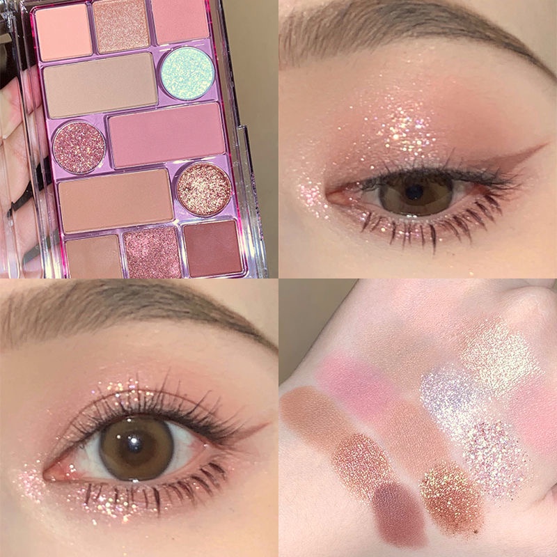 [Hàng mới về] Bảng Phấn Mắt 12 Màu Sắc Hiệu Ứng Lì / Ánh Ngọc Trai Thời Trang