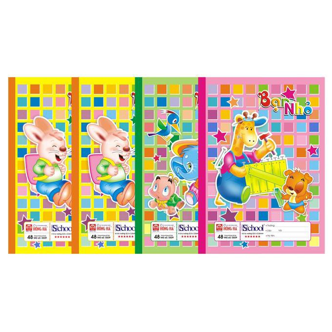 Vở ô ly 48 trang bạn nhỏ 0509 Hồng Hà