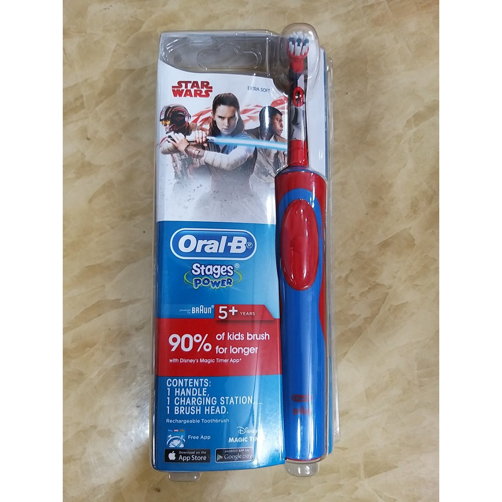 ORAL B STAGES POWER BRAUN BÀN CHẢI RĂNG ĐIỆN 5+ YEARS