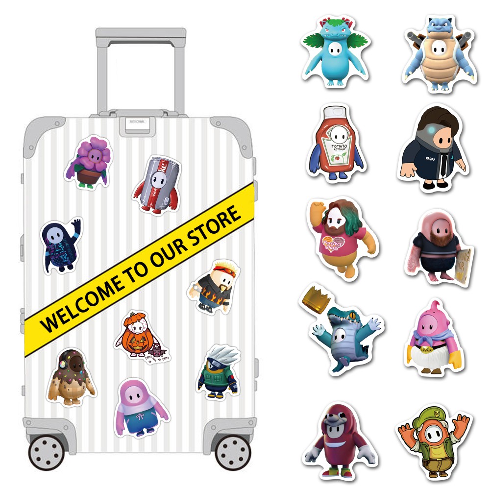 Set 50 miếng hình dán trang trí chống thấm nước phong cách Ultimate Knockout độc đáo