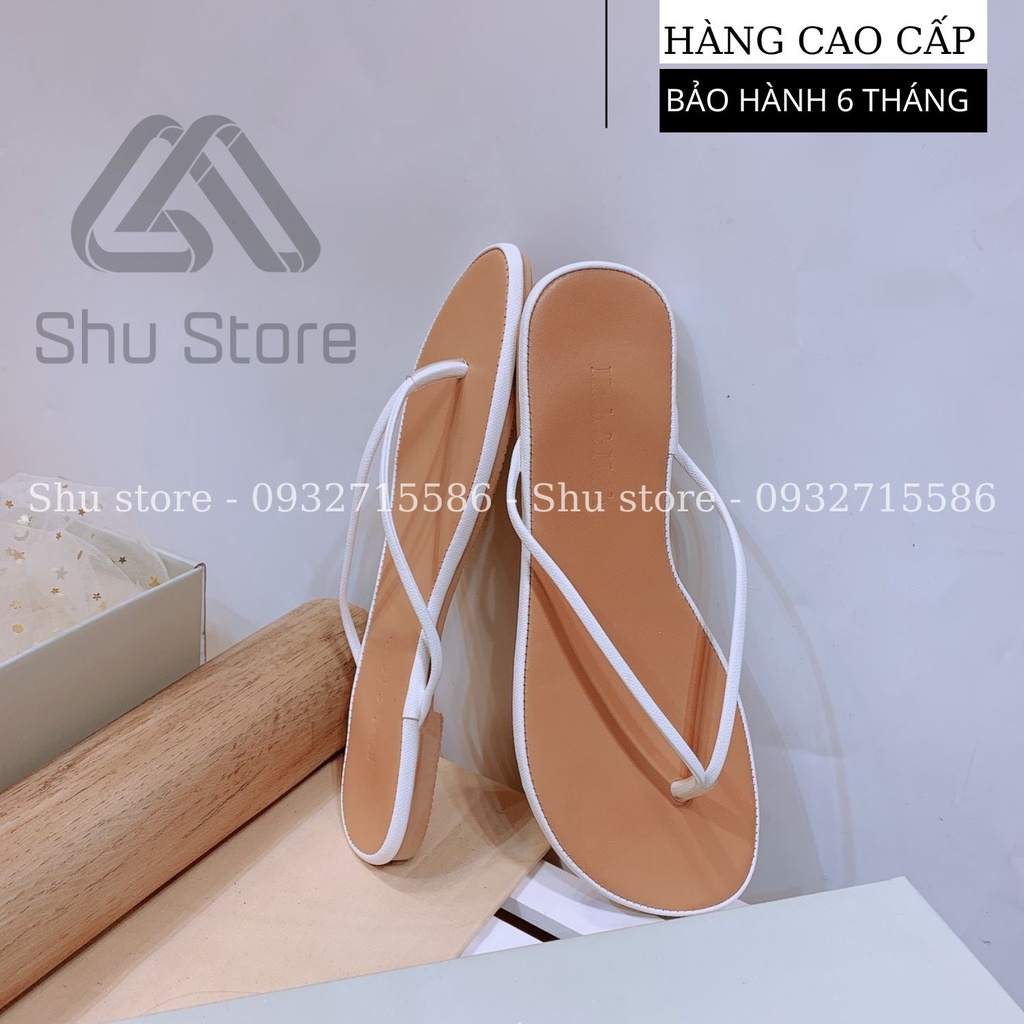 DÉP NỮ SHUSTORE - DÉP XỎ NGÓN NỮ THỜI TRANG QUAI MẢNH ĐẾ VIỀN TRẮNG FULLBOX