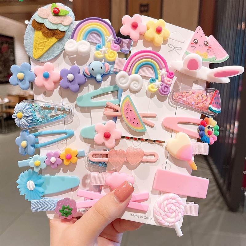 Set kẹp tóc siêu cute cho bé - UniLabel