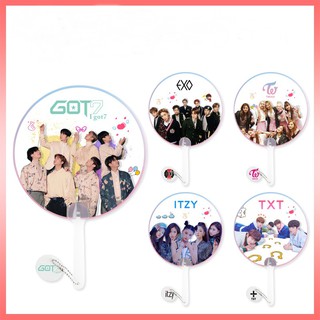 Quạt tay in hình nhóm nhạc BTS, BlackPink, Got 7, Twice, Exo, Txt