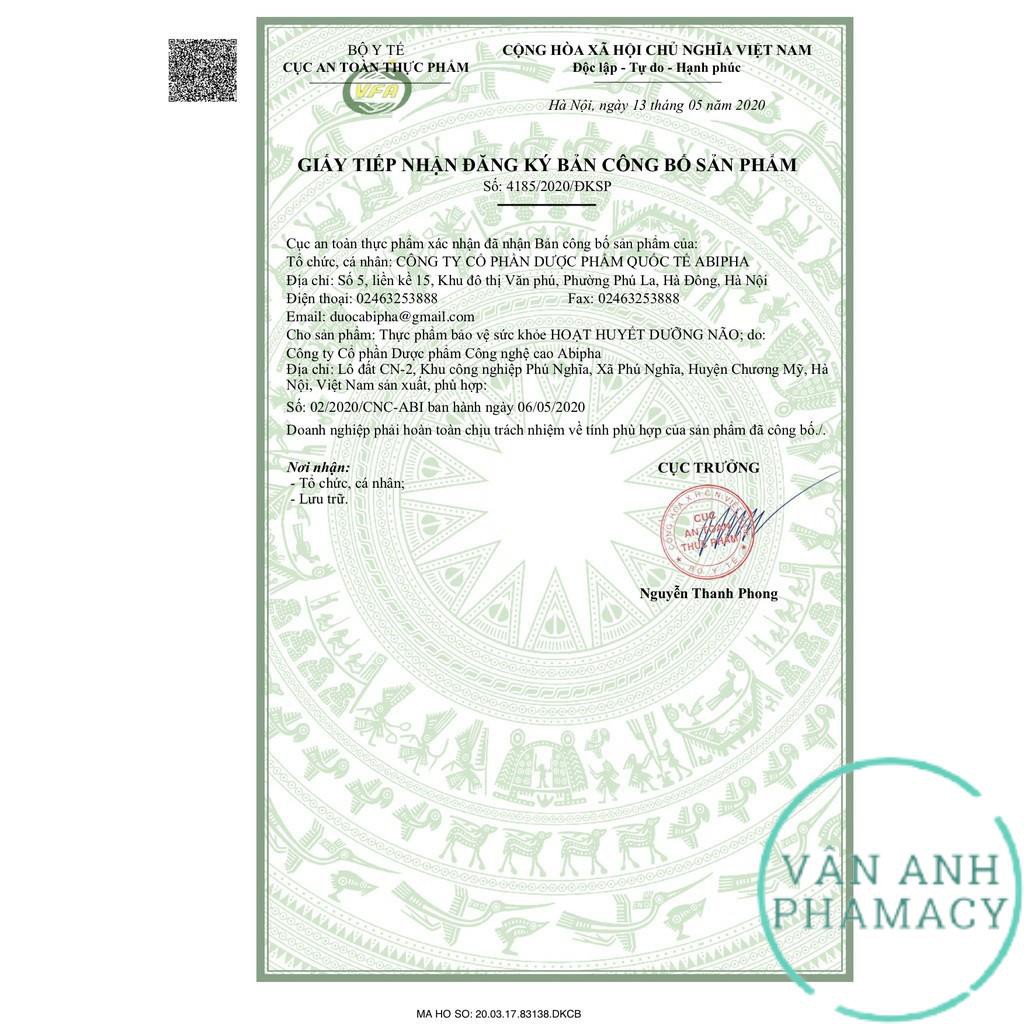 HOẠT HUYẾT DƯỠNG NÃO ABIPHA  - ABIPHA