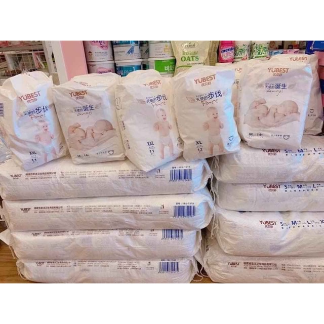 Bỉm yubest angel dán/ quần S90 M84 L78 XL72 xxl66