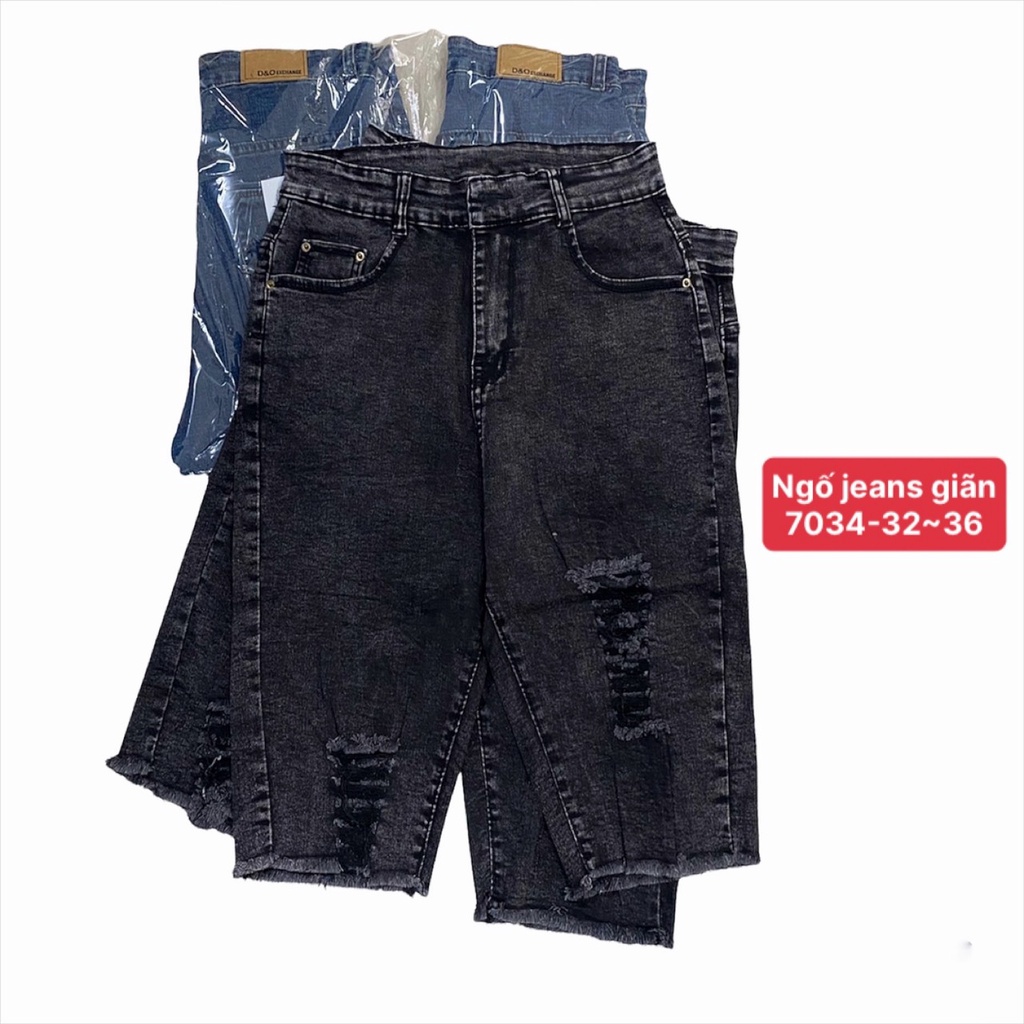 Bigsize 30-36 Quần Ngố Đen, Xanh Đậm, Xanh Sáng, Quần Short Jean Lưng Cao
