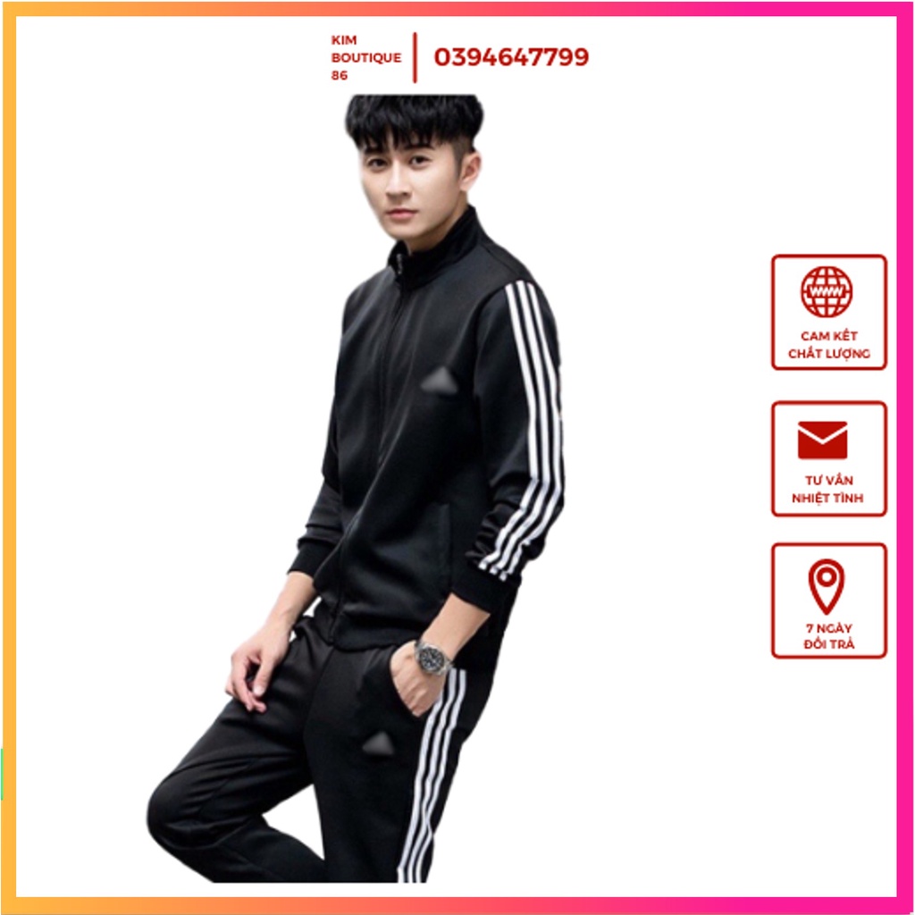 Bộ Thể Thao 3 Sọc Nam Nữ Vải Umi Sang Xịn 2021