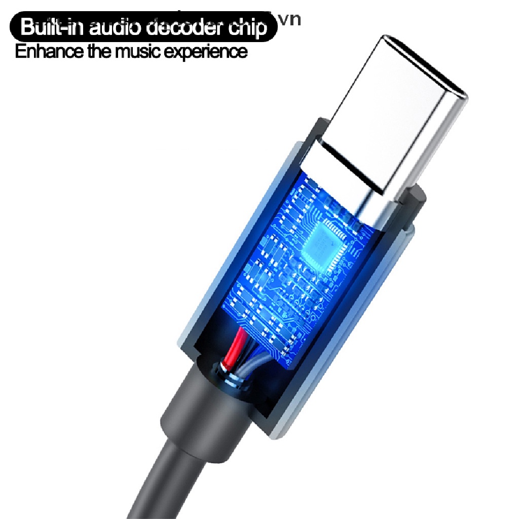 Dây cáp chuyển đổi âm thanh tai nghe USB Type C sang 3.5mm tiện lợi