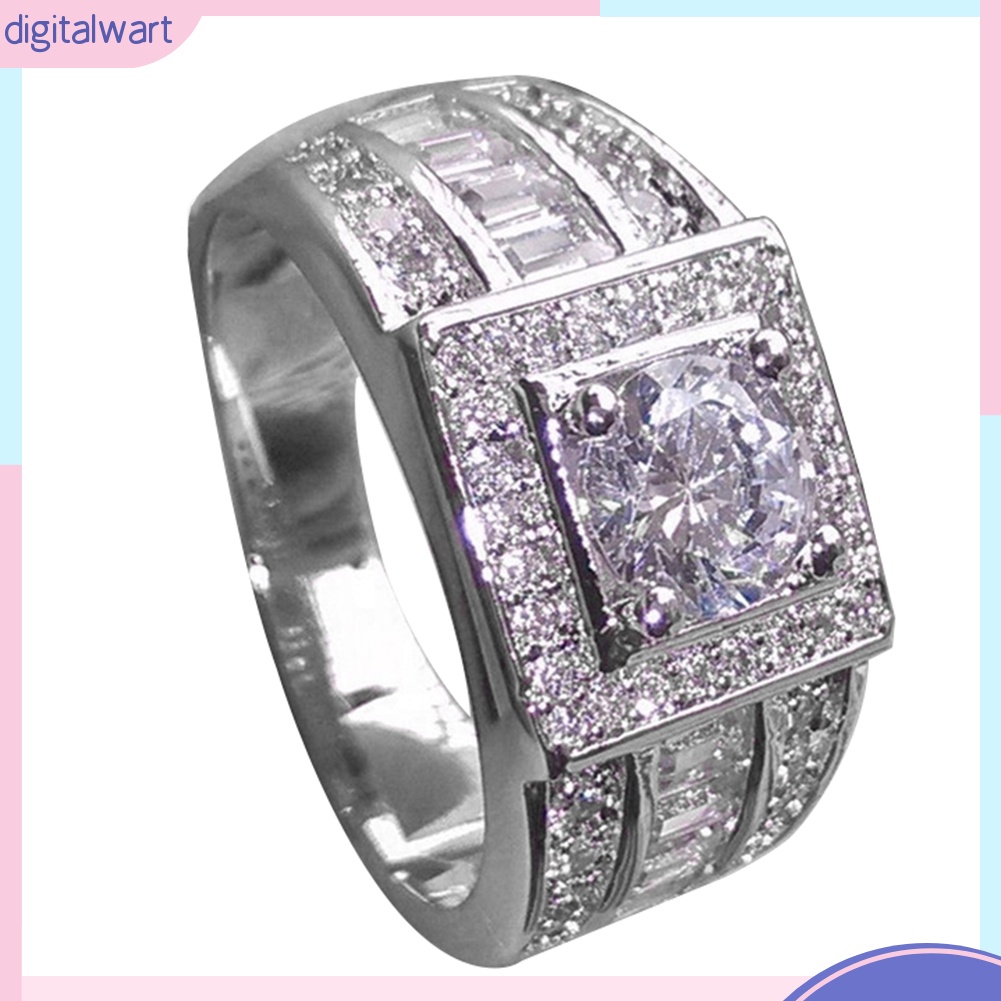 Nhẫn đính hôn đính đá thời trang cho nam