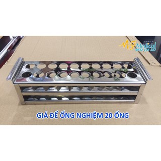 Giá đỡ ống nghiệm inox 40 lỗ Vinh Tấn (20x20 ống)
