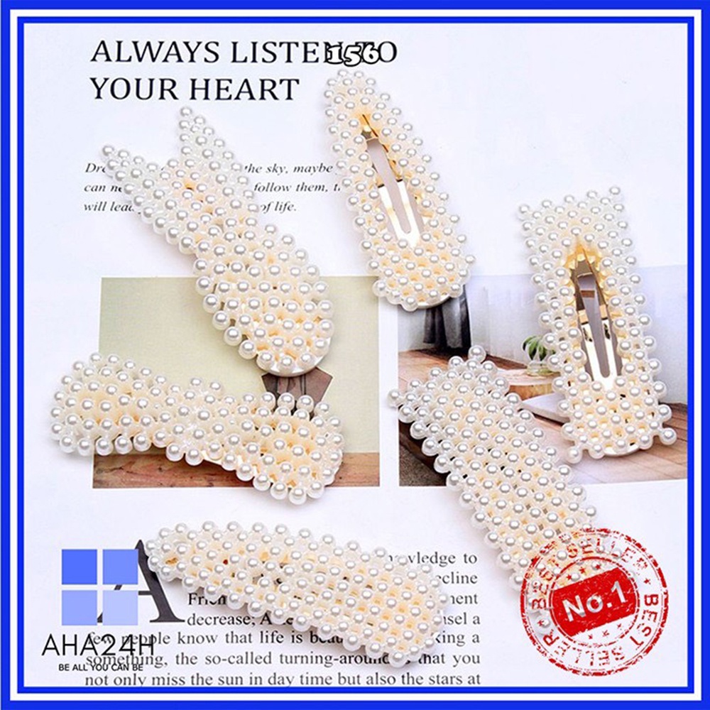 KẸP TÓC THỜI TRANG ĐÍNH NGỌC NHÂN TẠO CỰC SANG CHẢNH (Giao ngẫu nhiên)