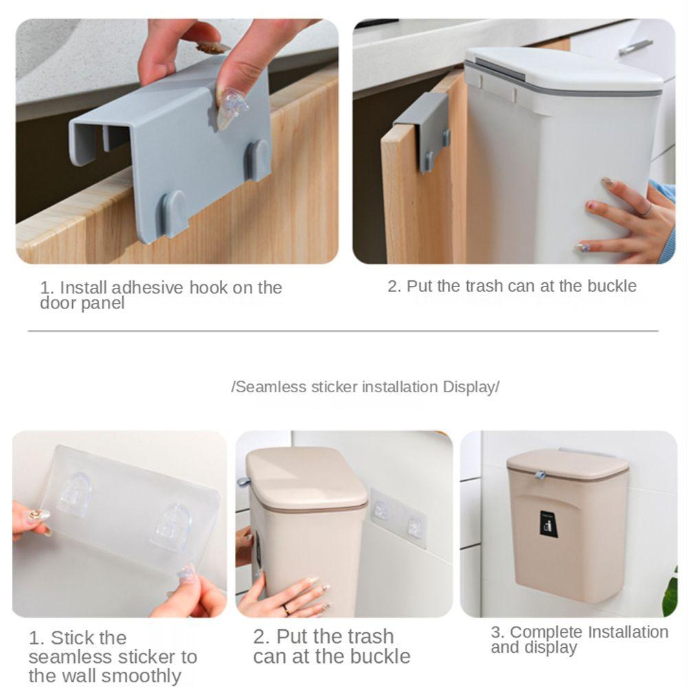 Thùng Rác 7L / 9L Gắn Tường Thiết Kế Thời Trang Tiện Dụng