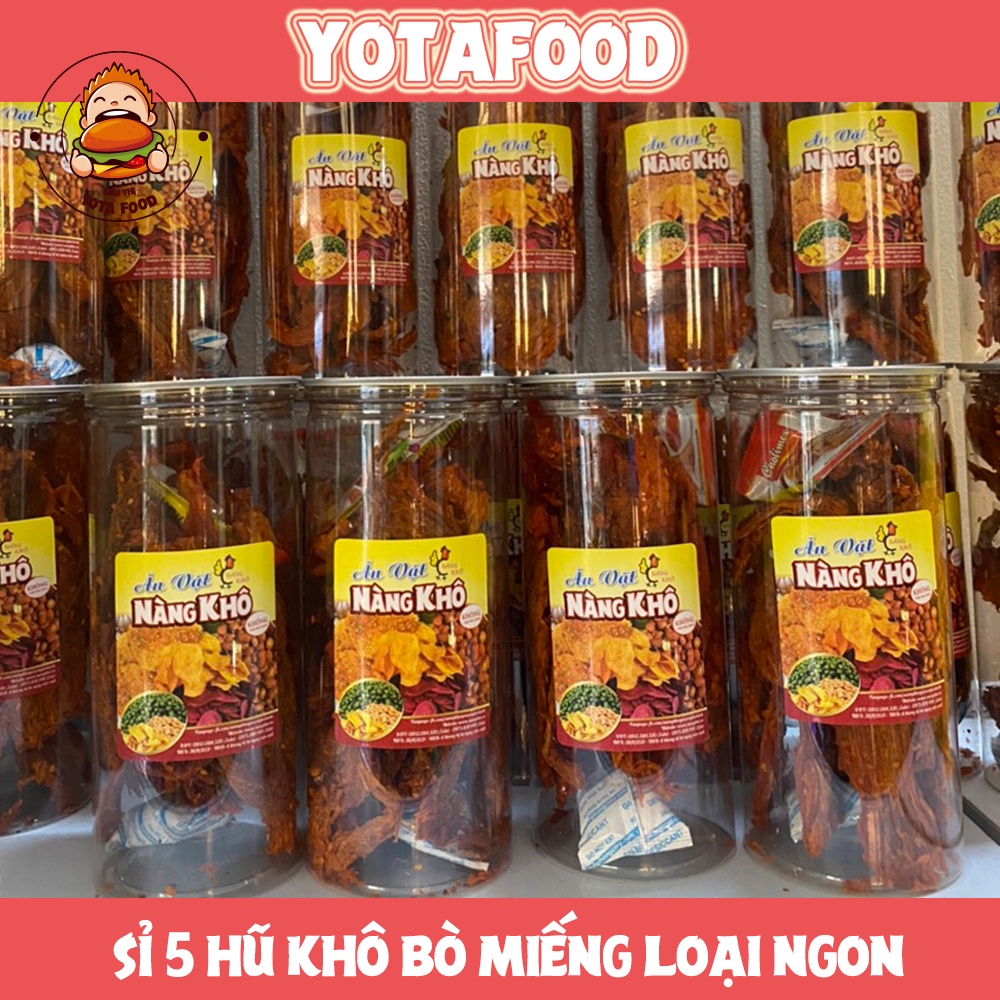 Sỉ 5 hũ PET 300gram Khô bò miếng vị Tứ Xuyên loại 1 | Yotafood | BigBuy360 - bigbuy360.vn