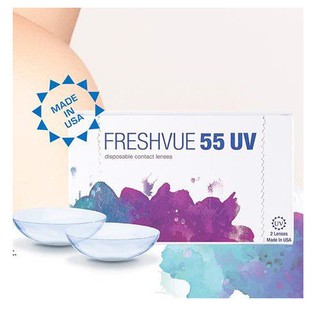 Kính áp tròng không màu 3 tháng freshvue 55uv