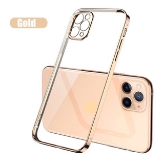 Ốp lưng iPhone 12/ 12 Pro/ 12 Pro Max, ốp bảo vệ camera, ốp dẻo Silicon trong viền màu hiệu LIKGUS