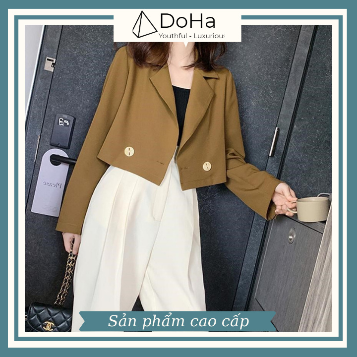 Áo Blazer Nữ Dáng Ngắn [FREESHIP-SẢN PHẨM CAO CẤP] Blazer Phong Cách Cổ Điển Hàn Quốc, Chất Vải Dày - DOHA STORE | BigBuy360 - bigbuy360.vn