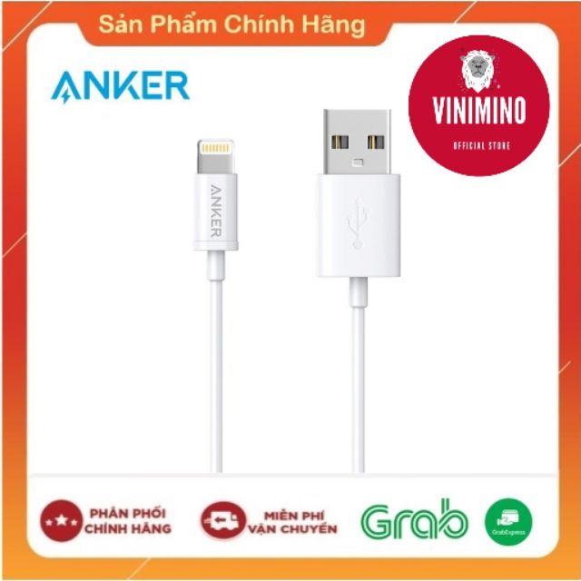 [Chính hãng] Dây cáp sạc Anker Lightning Anker A7101 0.9m - Chứng nhận MFI