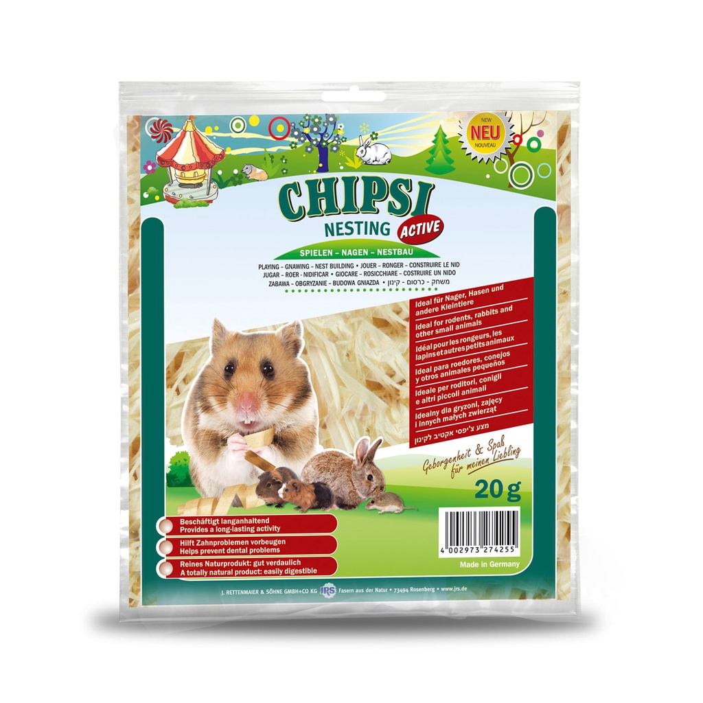 Vật liệu làm tổ cho thú cưng Chipsi Nesting | 100% gỗ bào tự nhiên | Không bụi